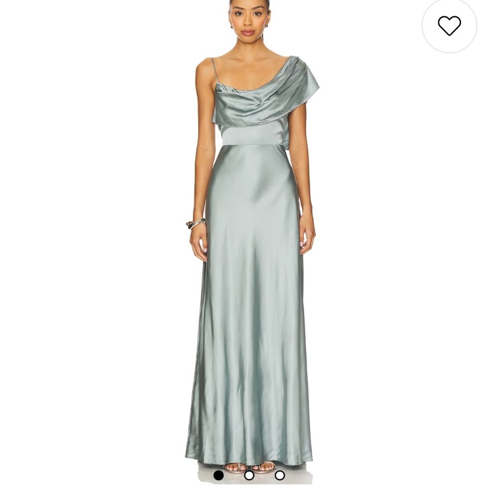 Elegant Silver Evening Gown